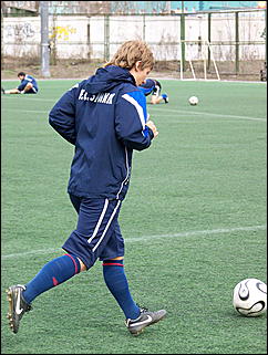 22 апреля 2009 г., Барнаул   Одна из последних тренировок барнаульского «Динамо» перед стартом в чемпионате России по футболе во втором дивизионе зоны «Восток»