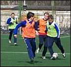 18 апреля 2010 г., Барнаул   Тренировочный матч барнаульского &laquo;Динамо&raquo; против своего молодежного состава