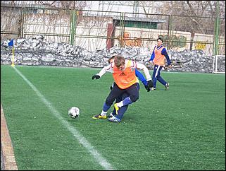 18 апреля 2010 г., Барнаул   Тренировочный матч барнаульского «Динамо» против своего молодежного состава