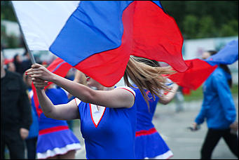 14 июня 2018 г., Барнаул. Екатерина Смолихина   Вперед, Россия: фоторепортаж с барнаульской фан-зоны ЧМ по футболу
