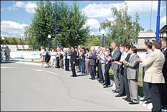 18 августа 2009 г., Барнаул   Открытие АЗС под новым брендом "Газпромнефть"