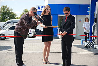 18 августа 2009 г., Барнаул   Открытие АЗС под новым брендом "Газпромнефть"