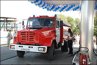 18 августа 2009 г., Барнаул   Открытие АЗС под новым брендом "Газпромнефть"