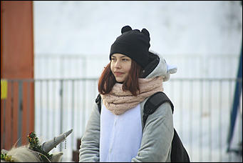 12 января 2018 г., Барнаул. Екатерина Смолихина   Тепло ли тебе, девица: жительницы Барнаула на зимних улицах