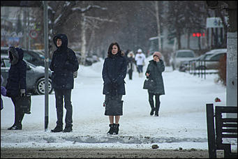 12 января 2018 г., Барнаул. Екатерина Смолихина   Тепло ли тебе, девица: жительницы Барнаула на зимних улицах