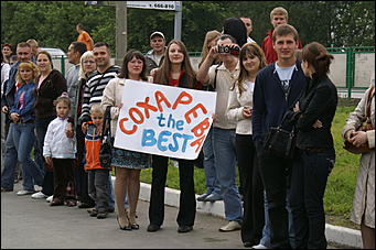 19 июня 2008 г., Барнаул   В Барнауле впервые состоялся забег на "шпильках"