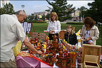 22 августа 2009 г., Барнаул   День рождения Барнаула - выставка цветов и "Город мастеров"
