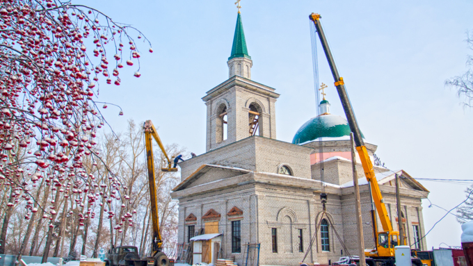 11 февраль 2016 г., Барнаул &copy; Амител Вячеслав Мельников   Строительство храма в Нагорном парке: как выглядит новый комплекс. Фото
