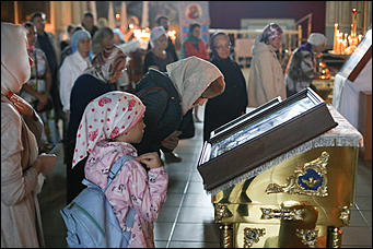 23 августа 2019 г., Барнаул   Прикоснуться к святыне: барнаульцы до вечера шли поклониться чудотворной иконе