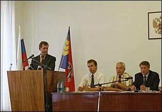 22 августа 2006 г., Краснощековский район   Выездное заседание Совета по взаимодействию АКСНД с представительными органами муниципальных образований