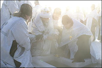 19 января 2010 г., Барнаул   Крещение на Оби в Барнауле
