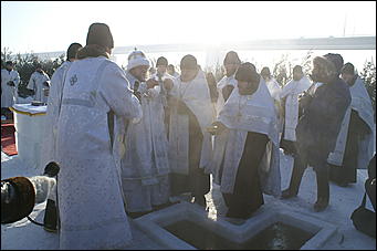 19 января 2010 г., Барнаул   Крещение на Оби в Барнауле
