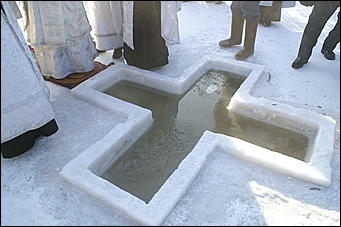 19 января 2010 г., Барнаул   Крещение на Оби в Барнауле