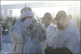 19 января 2010 г., Барнаул   Крещение на Оби в Барнауле