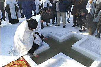 19 января 2010 г., Барнаул   Крещение на Оби в Барнауле