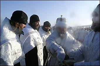 19 января 2010 г., Барнаул   Крещение на Оби в Барнауле