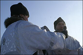 19 января 2010 г., Барнаул   Крещение на Оби в Барнауле