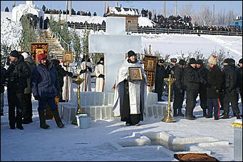 19 января 2010 г., Барнаул   Крещение на Оби в Барнауле