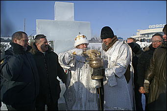 19 января 2010 г., Барнаул   Крещение на Оби в Барнауле