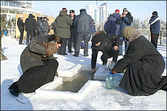 19 января 2010 г., Барнаул   Крещение на Оби в Барнауле