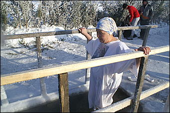 19 января 2010 г., Барнаул   Крещение на Оби в Барнауле