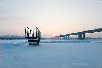 15 января 2016 г. Барнаул © Амител. Вячеслав Мельников   Как проходит строительство купели на реке Обь