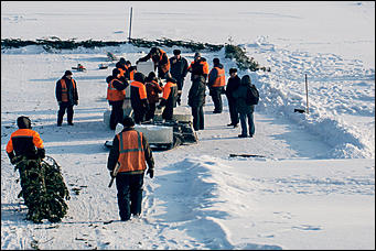 15 января 2016 г. Барнаул © Амител. Вячеслав Мельников   Как проходит строительство купели на реке Обь
