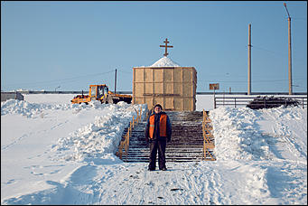 15 января 2016 г. Барнаул © Амител. Вячеслав Мельников   Как проходит строительство купели на реке Обь