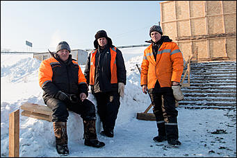 15 января 2016 г. Барнаул © Амител. Вячеслав Мельников   Как проходит строительство купели на реке Обь