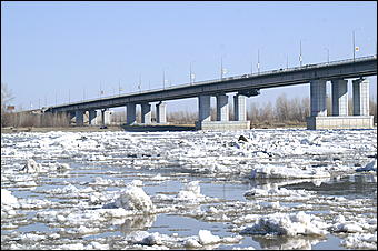 9 апреля 2007 г., Барнаул   Ледоход на Оби