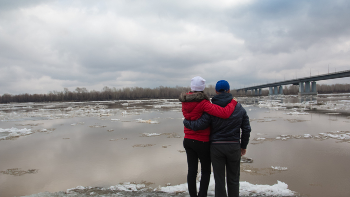 4 апрель 2016 г., Барнаул &copy; Амител Вячеслав Мельников   "Гремит плавучих льдин резня...": ледоход на Оби в Барнауле. Фоторепортаж
