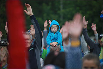 13 августа 2017 г., Барнаул. Екатерина Смолихина   Рекорд России по массовой тренировке установили в Барнауле