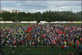 13 августа 2017 г., Барнаул. Екатерина Смолихина   Рекорд России по массовой тренировке установили в Барнауле