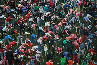 13 августа 2017 г., Барнаул. Екатерина Смолихина   Рекорд России по массовой тренировке установили в Барнауле