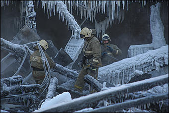 22 январь 2018 г., Барнаул. Екатерина Смолихина   Сгоревший на морозе: что осталось от исторического здания в Барнауле