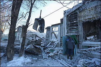 22 январь 2018 г., Барнаул. Екатерина Смолихина   Сгоревший на морозе: что осталось от исторического здания в Барнауле