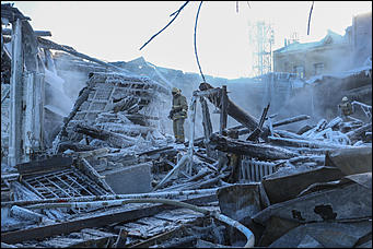 22 январь 2018 г., Барнаул. Екатерина Смолихина   Сгоревший на морозе: что осталось от исторического здания в Барнауле