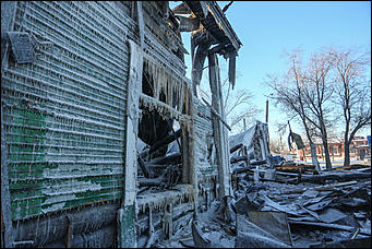 22 январь 2018 г., Барнаул. Екатерина Смолихина   Сгоревший на морозе: что осталось от исторического здания в Барнауле