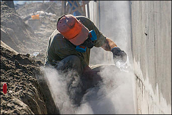 28 сентябрь 2016 г., Барнаул © Амител Вячеслав Мельников   Как строится долгожданная набережная в Барнауле. Фоторепортаж