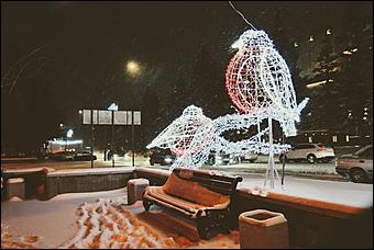 16 декабря 2020 г., Барнаул. Екатерина Смолихина   Светящиеся бокалы, балерины и бык. Как Барнаул принарядился к Новому году