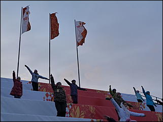    Репетиция проведения эстафеты олимпийского огня в Барнауле