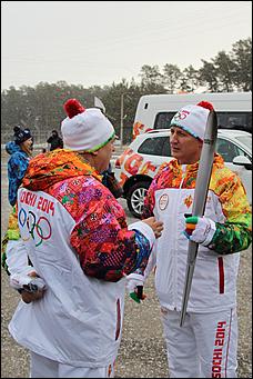    Олимпийский огонь в Барнауле 