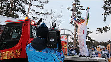    Олимпийский огонь в Барнауле 