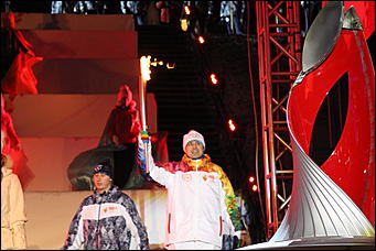    Олимпийский огонь в Барнауле 