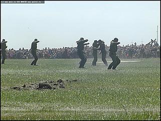    Показательные выступления бронетанковой техники и авиашоу