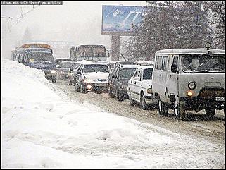    Снегопад в Барнауле