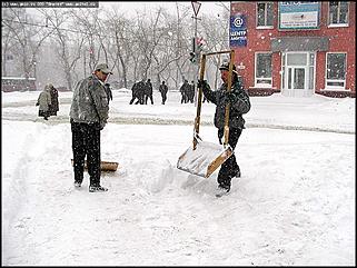    Снегопад в Барнауле