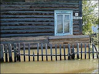    Паводок в Затоне /28 мая 2001/.