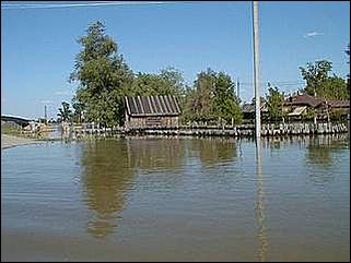    Паводок в Затоне /28 мая 2001/.