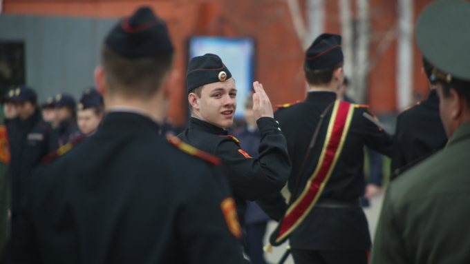 19 апреля 2019 г., Барнаул. Екатерина Смолихина   Первая репетиция парада Победы в Барнауле